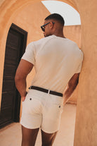 Knit Look T-Shirt in Alabaster